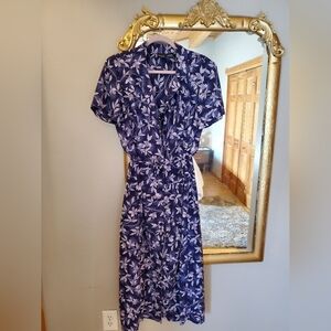 Vintage Floral Button Front Dress